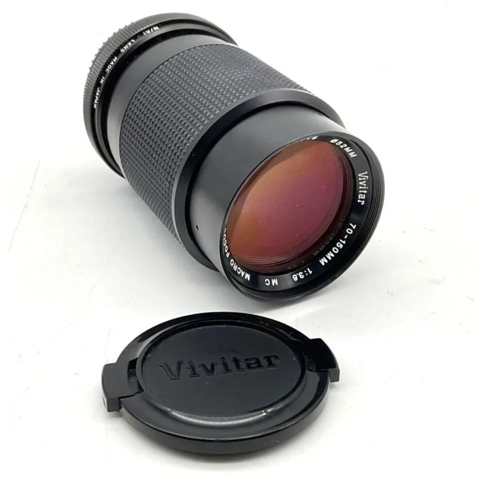 Nikon Series E 35mm Film Camera,‎ SB-E Speedlight Vivitar Lens Cases Untested